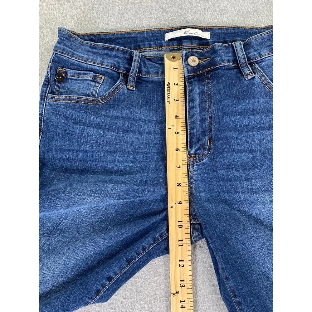 Kancan Ankle Skinny Mid Rise Womens Jeans 13/30 (Fits 32x29.5) Dark Wash Stretch